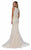 Elizabeth K Bridal - GL1344 Bead and Pearl Embellished Jewel Neckline Jersey Gown Special Occasion Dress