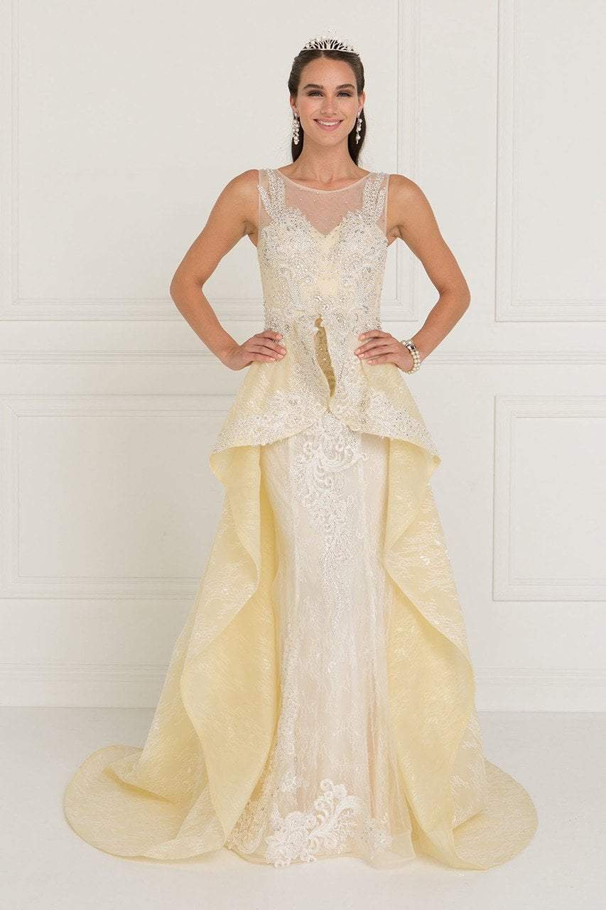 Elizabeth K GL1538 Prom Dress - Ivory/Champagne | NewYorkDress Elizabeth K GL1538 Prom Dress - Ivory/Champagne | NewYorkDress