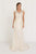 Elizabeth K Bridal - GL1539 Lace Embellished Illusion Jewel Sheath Dress Mother of the Bride Dresses XS / Ivory/Champagne