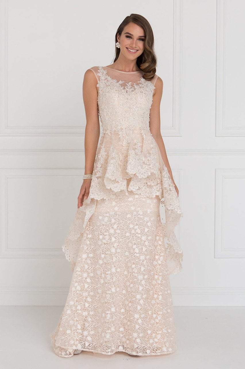 Elizabeth K GL1584 Prom Dress - Champagne | NewYorkDress Elizabeth K GL1584 Prom Dress - Champagne | NewYorkDress