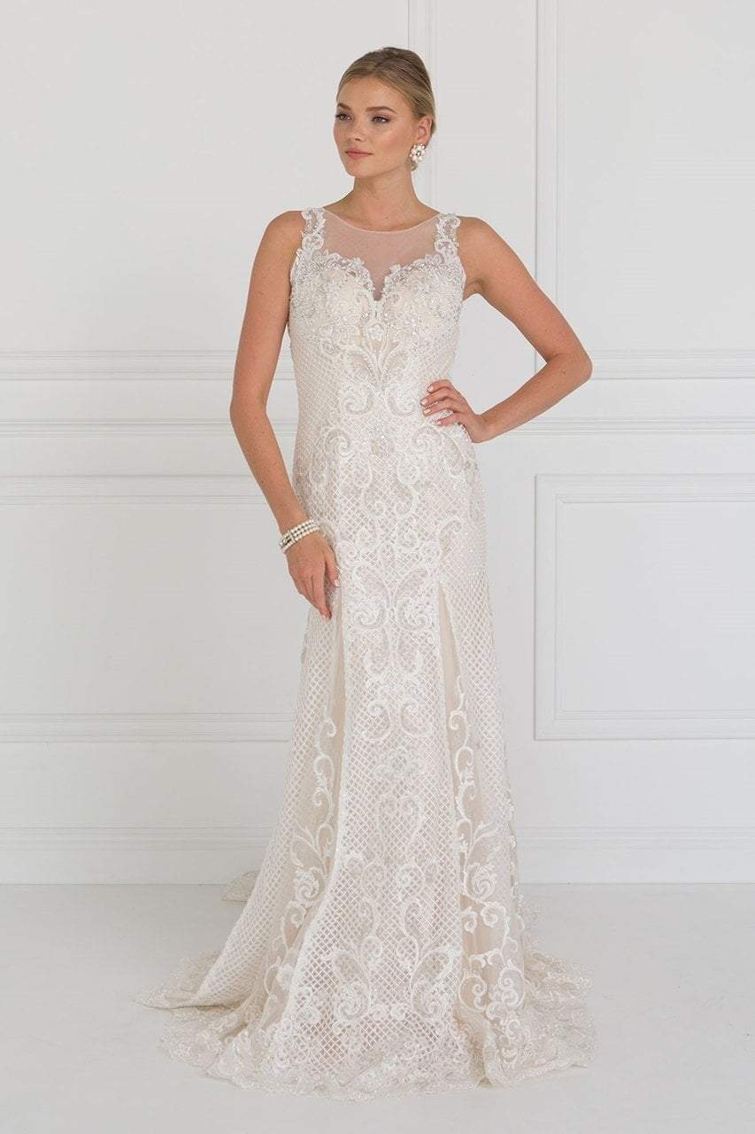 lattice lace wedding dress Sand and Ivory Preciosa Crystal Lattice Embroidered Tulle Gown