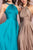 Elizabeth K - GL1013 Beaded Halter Empire Charmeuse Long Dress Bridesmaid Dresses