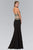Elizabeth K - GL1070 Jeweled Halter Neck Jersey Trumpet Dress Special Occasion Dress
