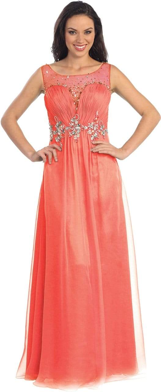 Elizabeth K GL1131 Prom Dress - Coral | NewYorkDress Elizabeth K GL1131 Prom Dress - Coral | NewYorkDress