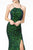 Elizabeth K - GL1812 Sequined Halter Trumpet Dress With Train Prom Dresses