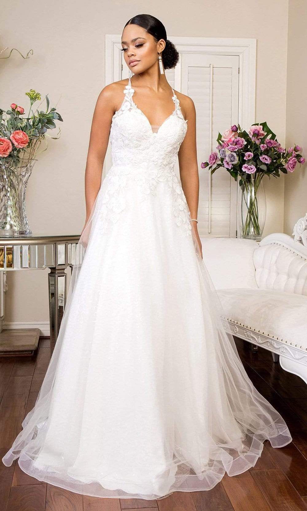 Elizabeth K - GL1916 Embroidered Lace Up Bridal Gown XL / White - Shop Elizabeth K Bridal Dresses On Couture Candy at CoutureCandy.com Elizabeth K - GL1916 Embroidered Lace Up Bridal Gown XL / White - Shop Elizabeth K Bridal Dresses On Couture Candy at CoutureCandy.com