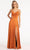 Elizabeth K GL1993 - Spaghetti Strap V-Neck Prom Dress with Slit Special Occasion Dress XS / Sienna
