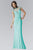Elizabeth K - GL2011 Jeweled Illusion Jewel Neck Dress Special Occasion Dress XS / Tiffany