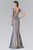Elizabeth K - GL2053 Radial Beaded Mesh Sheath Gown Special Occasion Dress