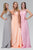 Elizabeth K - GL2061 Beaded Illusion Scoop Neck Chiffon Dress Special Occasion Dress XS / Peach