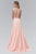 Elizabeth K - GL2136 Laced Bateau Neck A-Line Chiffon Dress Special Occasion Dress