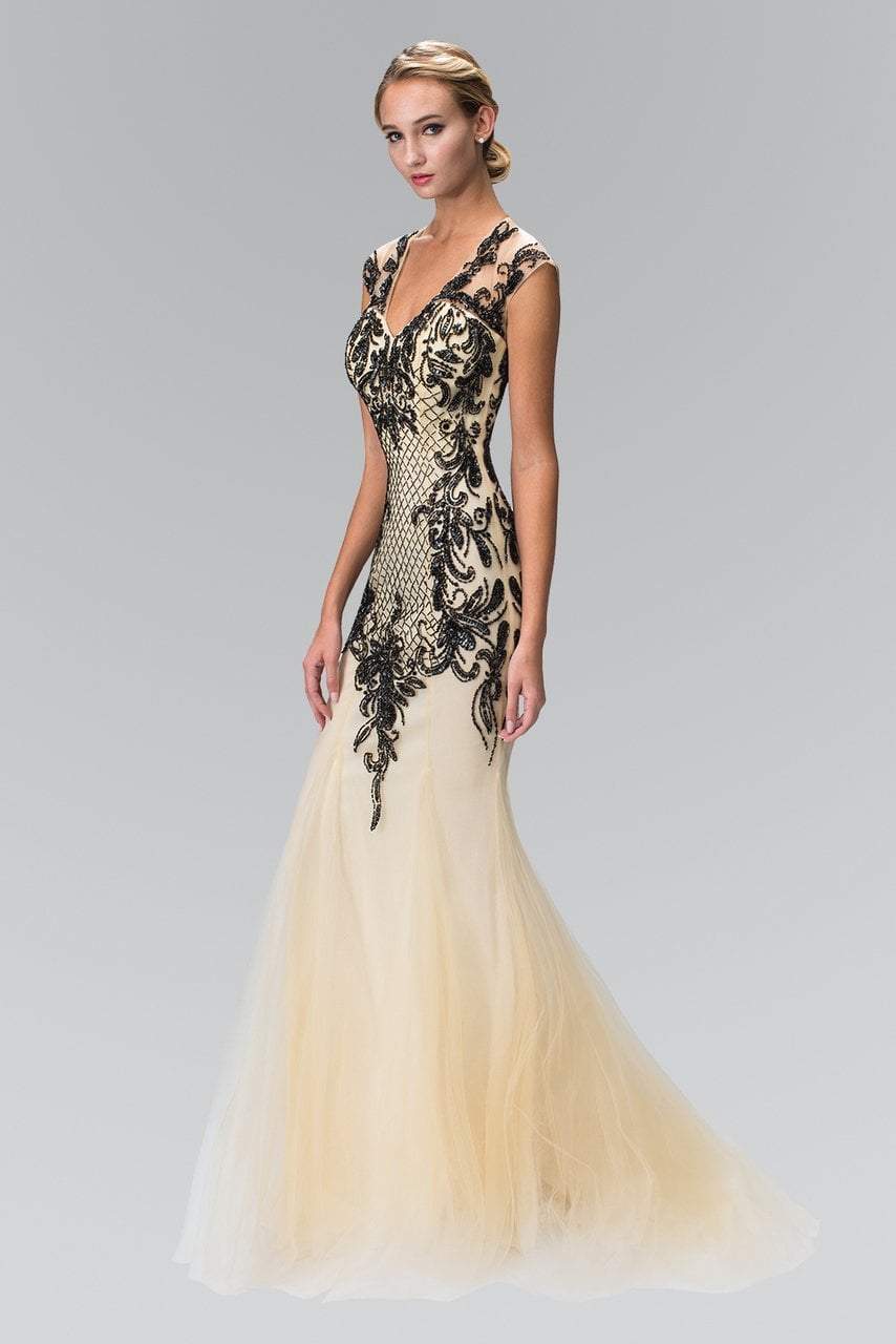 Elizabeth K GL2169 Prom Dress - Champagne/Black | NewYorkDress Elizabeth K GL2169 Prom Dress - Champagne/Black | NewYorkDress