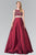 Elizabeth K - GL2250 Two-Piece Sequined Long Gown Special Occasion Dress XS / Burgundy
