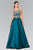 Elizabeth K - GL2253 Sleeveless Beaded Long Gown Special Occasion Dress XS / Teal