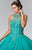 Elizabeth K - GL2348 Bead Embellished Halter Neck Tulle Ballgown Special Occasion Dress