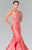 Elizabeth K - GL2357 Beaded Halter Ruffled Mermaid Gown Special Occasion Dress