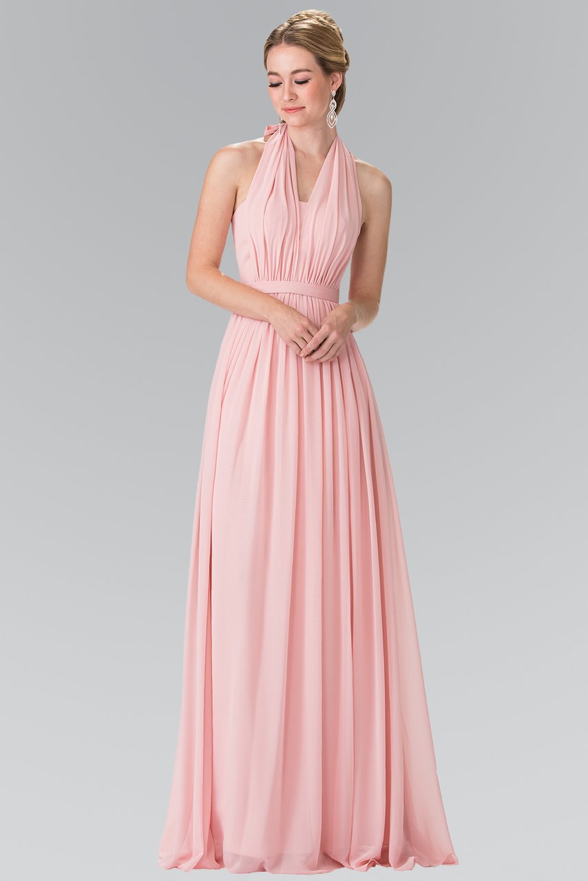 Elizabeth K - GL2362 Long Chiffon Halter Dress Couture Candy Elizabeth K - GL2362 Long Chiffon Halter Dress Couture Candy