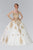Elizabeth K - GL2379 Strapless Sweetheart Gilt Lace Ballgown Special Occasion Dress XS / Off.Wht
