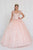 Elizabeth K - GL2427 Embellished Sweetheart Ballgown with Bolero Special Occasion Dress XS / Blush