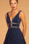 Elizabeth K - GL2501 Illusion Plunging Neck Metallic Prom Dress Special Occasion Dress