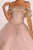 Elizabeth K - GL2510 Ruffled Off Shoulder Mesh Ballgown Special Occasion Dress