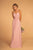 Elizabeth K - GL2606 Lace Pleated Halter Chiffon A-line Dress Bridesmaid Dresses XS / D/Rose