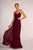 Elizabeth K - GL2606 Lace Pleated Halter Chiffon A-line Dress Bridesmaid Dresses XS / Wine