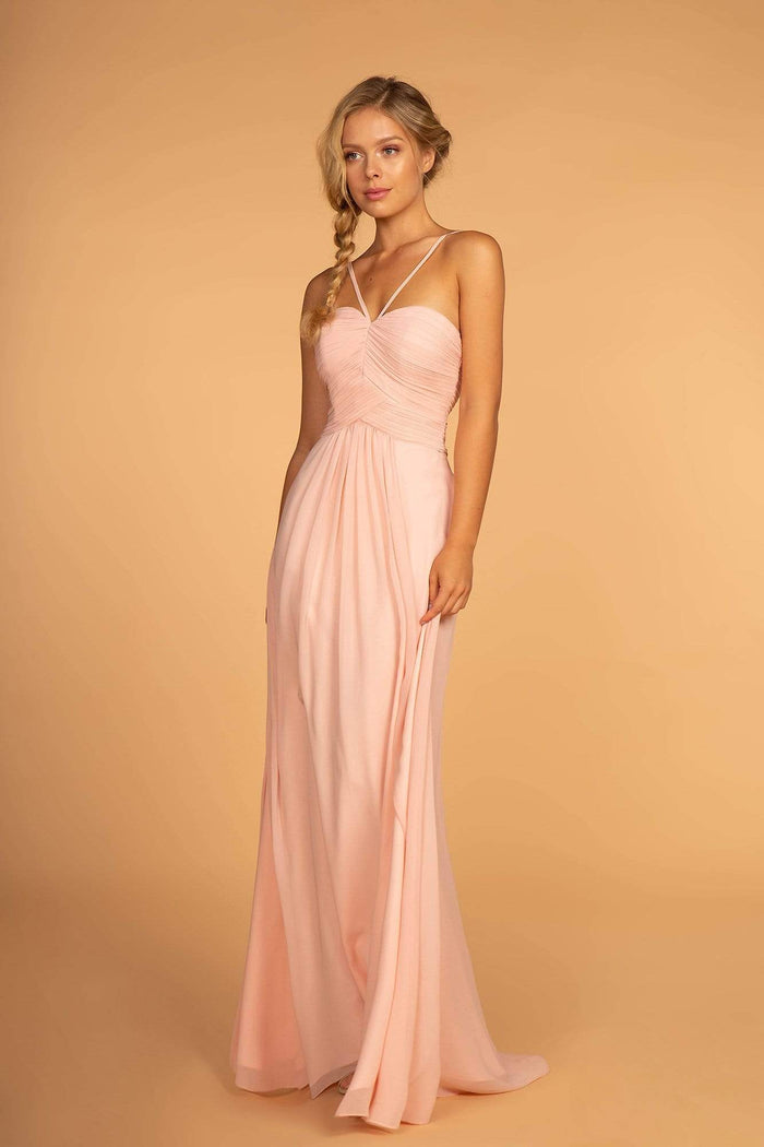 Elizabeth K - GL2607 Pleated Sweetheart Chiffon A-line Dress Bridesmaid Dresses XS / Blush