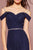 Elizabeth K - GL2665 Surplice Off Shoulder High Slit Gown Special Occasion Dress