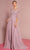 Elizabeth K - GL2681 Half Sleeve Embroidered Illusion Lace Gown Special Occasion Dress XS / Mauve
