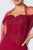 Elizabeth K - GL2708 Embroidered Off-Shoulder Jersey Trumpet Dress Evening Dresses