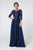 Elizabeth K - GL2810 Embroidered Bateau Chiffon A-line Gown Mother of the Bride Dresses XS / Navy