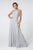 Elizabeth K - GL2816 Knotted Halter Bodice Chiffon A-Line Dress Bridesmaid Dresses XS / Silver