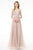Elizabeth K - GL2892 Plunging Jewel-Studded A-Line Gown Prom Dresses XS / Mauve