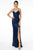 Elizabeth K - GL2919 Sequined V-Neck Sheath Dress Evening Dresses XS / Navy