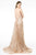 Elizabeth K - GL2955 Sequined Deep V-Neck A-Line Gown Prom Dresses
