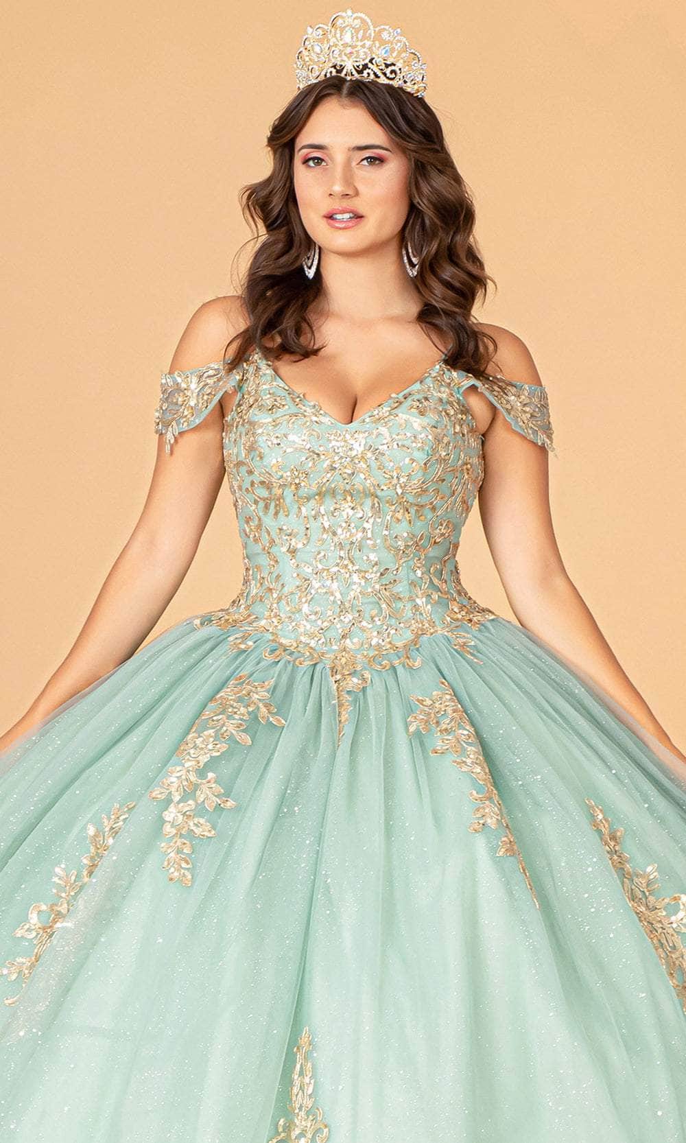 Elizabeth K GL3100 Embroidered Gown - Formal Dress Shops 2XL / Sage Elizabeth K GL3100 Embroidered Gown - Formal Dress Shops 2XL / Sage