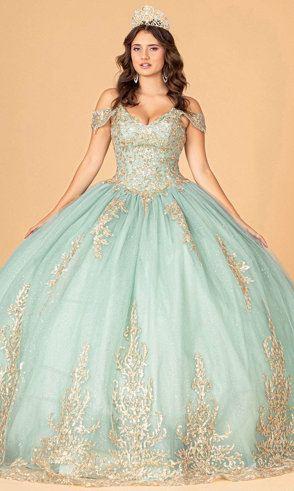 Elizabeth K GL3100 Embroidered Gown - Formal Dress Shops 2XL / Sage Elizabeth K GL3100 Embroidered Gown - Formal Dress Shops 2XL / Sage