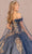 Elizabeth K GL3107 - Feathered Cape Quinceanera Ballgown Special Occasion Dress