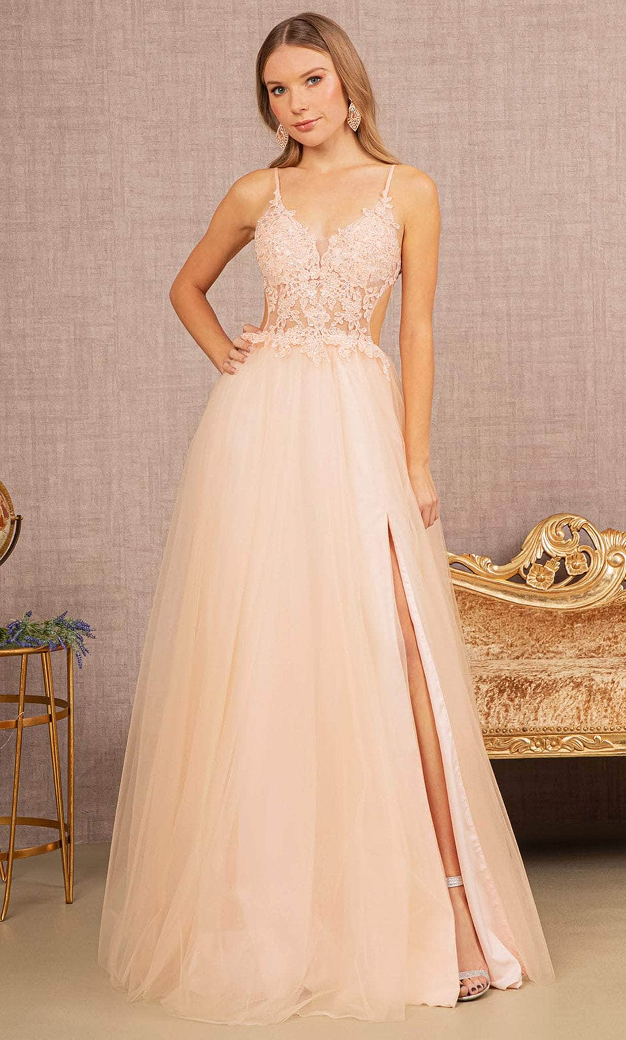 Elizabeth K GL3152 Applique Gown - Formal Dress Shops 3XL / Blush Elizabeth K GL3152 Applique Gown - Formal Dress Shops 3XL / Blush