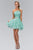Elizabeth K - GS1037 Jeweled One Shoulder Short Ruffled Dress Homecoming Dresses XS / Mint