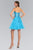 Elizabeth K - GS1051 Strapless Mini Dress with Satin Belt Accent Bridesmaid Dresses XS / Turq