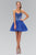 Elizabeth K - GS1110 Laced Sweetheart Neck Tulle Short Dress Special Occasion Dress XS / Royal Blue