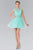 Elizabeth K - GS1427 Sleeveless Lace Bodice Short Dress Bridesmaid Dresses XS / Mint