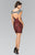 Elizabeth K - GS1436 Sequined V Neck Cocktail Dress Special Occasion Dress