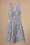 Elizabeth K - GS1604 Dimensional Floral Appliqued Lace Cocktail Dress Special Occasion Dress XS / Gray
