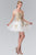 Elizabeth K - GS2371 Strapless Sweetheart Gold Lace Applique Dress Bridesmaid Dresses XS / White