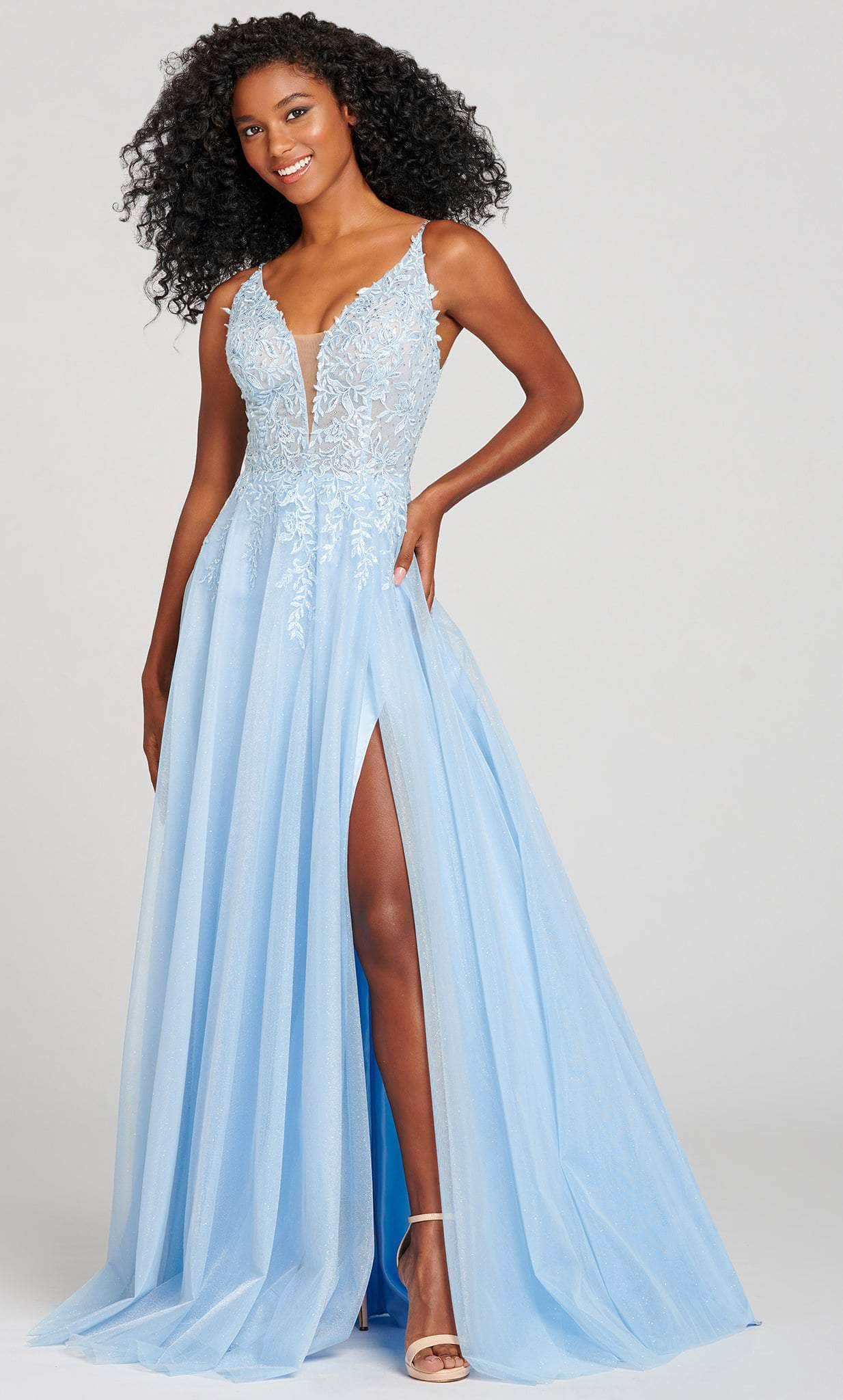 Ellie Wilde EW121059 High Slit Formal Gown – Couture Candy