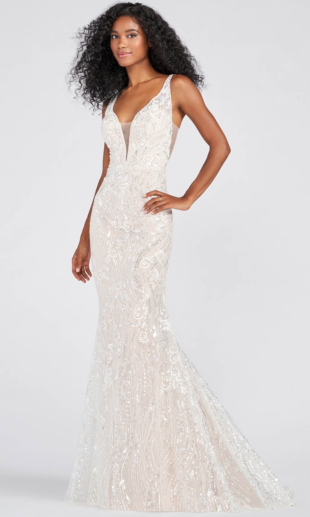 Ellie Wilde EW122067 - Sleeveless Sequin Prom Gown Couture Candy Ellie Wilde EW122067 - Sleeveless Sequin Prom Gown Couture Candy