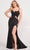Ellie Wilde EW34018 - Satin Beaded Bow-Tie Long Gown Evening Dresses 00 / Black
